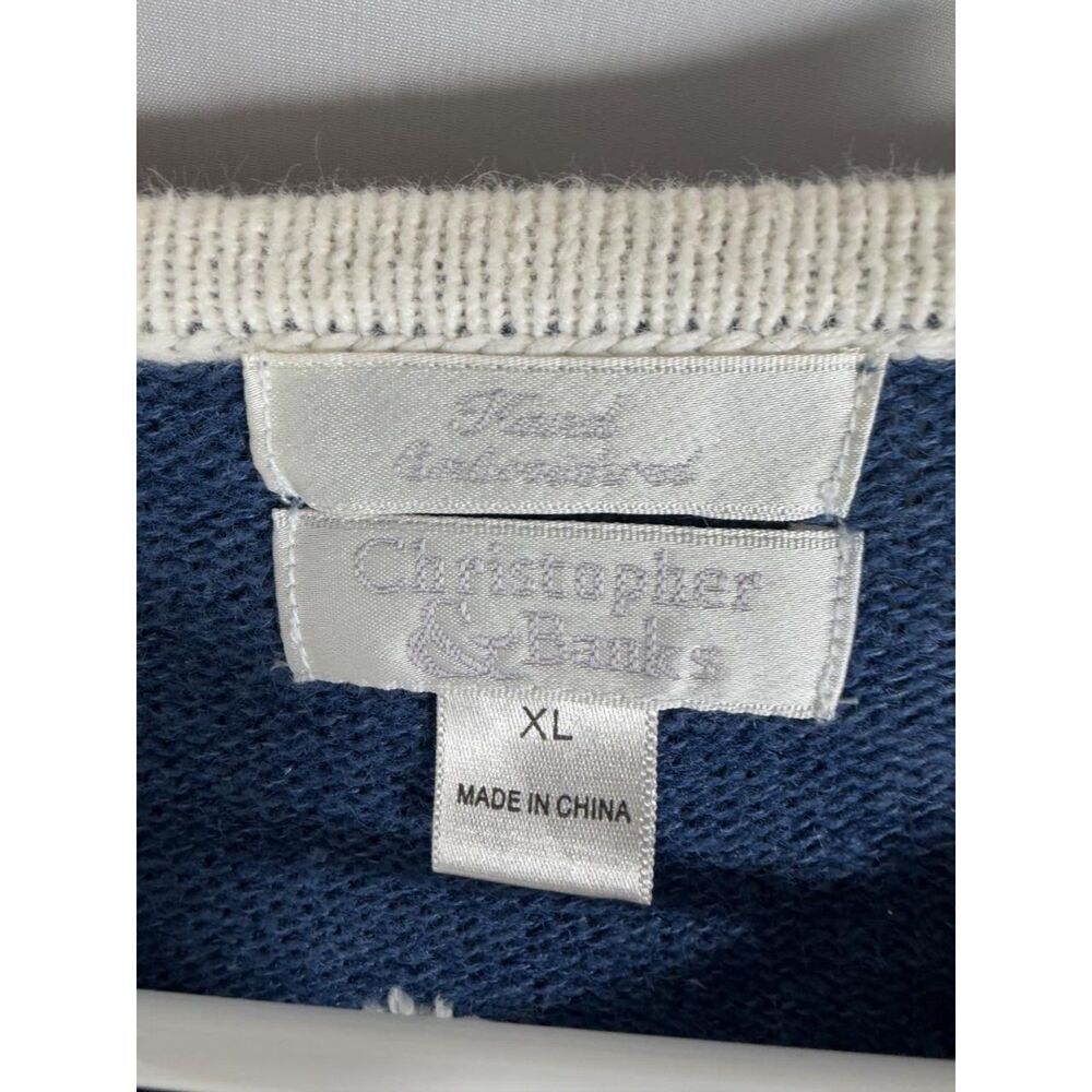 Christopher & Banks Women's XL Winter Scene Hand Embroidered Cardigan Sweater EC - Picture 6 of 11